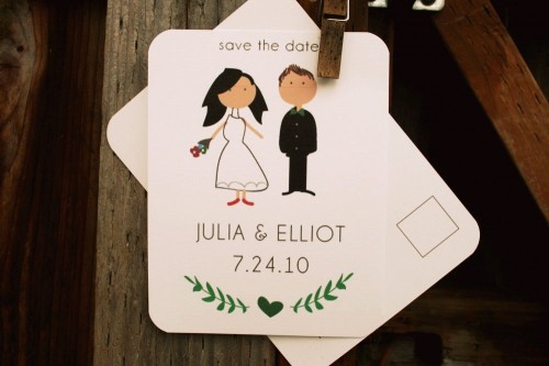 my little buffalo illustrated save the date 500x333
