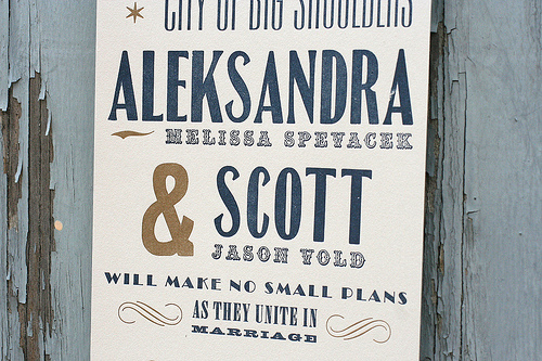 starshaped press vintage poster wedding invitations2 Aleksandra Scotts 