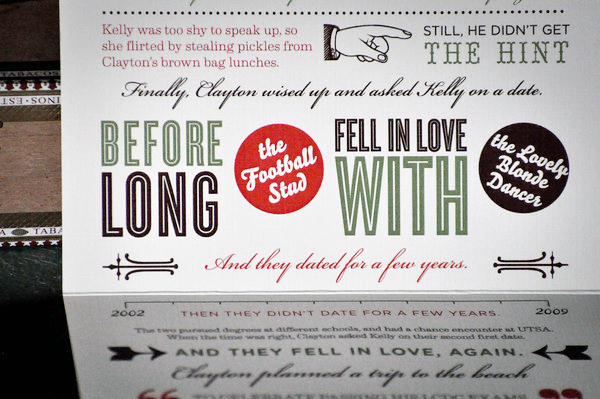 typography non traditional wedding invitations text 500x332 Vintage Inspired