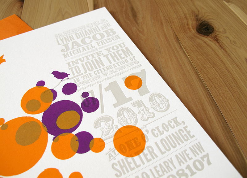 Orange Purple Letterpress Wedding Invitations2 500x359 Circus Poster 