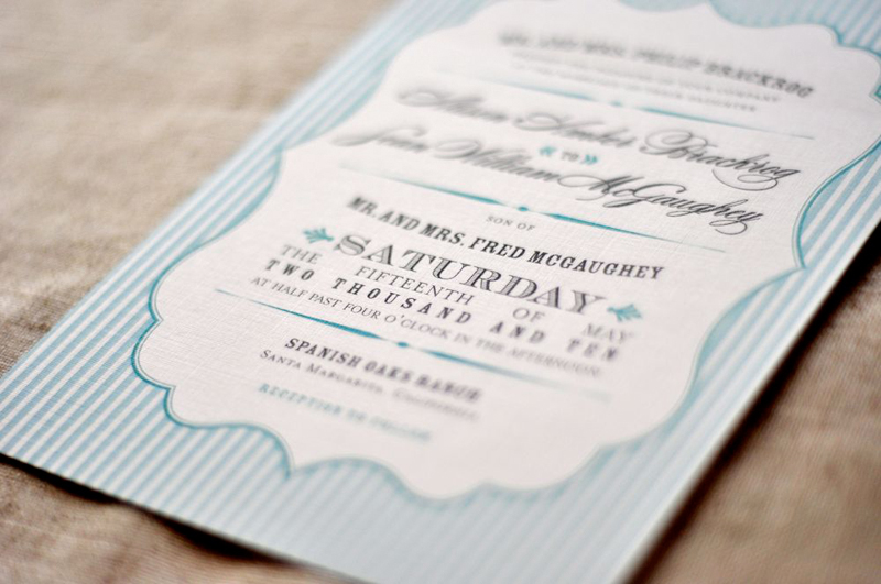 Your invitations are a perfect place for a pattern