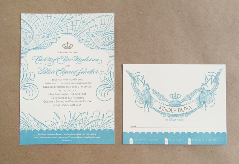  overall shape around the invitation text Vintage San Francisco Wedding 