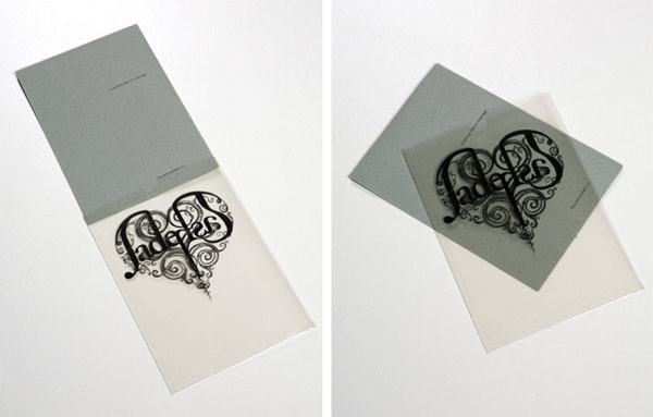 The first design features a foldout poster style wedding invitation 