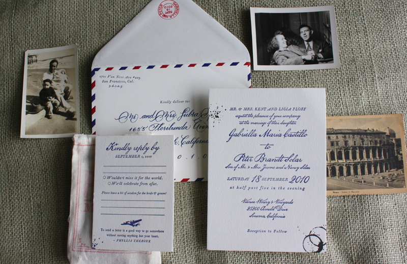 vintage travel airmail wedding invitation suite 500x325 Vintage Airmail 