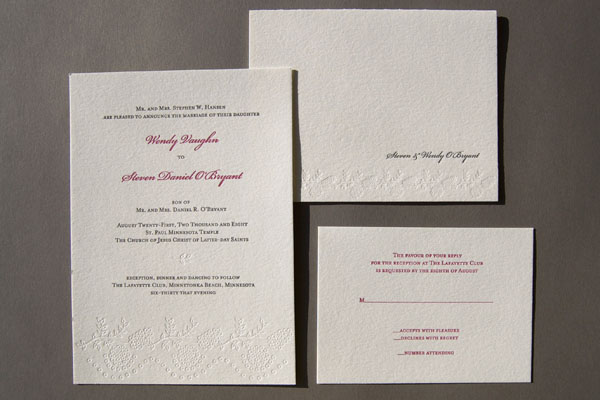 Pistachio Press Letterpress Wedding Invitations Eyelet Lace 500x333 Wedding