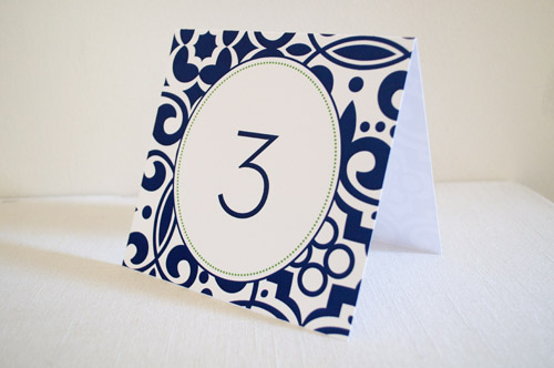 hello tenfold navy wedding reception table number The Printing Process 