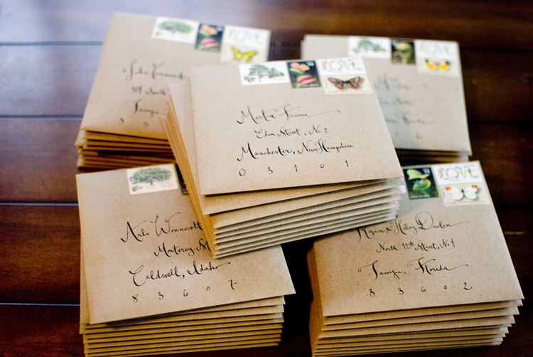 woodland wedding invitations envelopes 500x334 Alyson Levis Vintage 