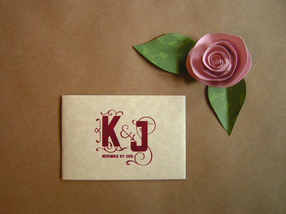 Katy Jason Red Pink Screenprinted Wedding Invitations Belly Band X