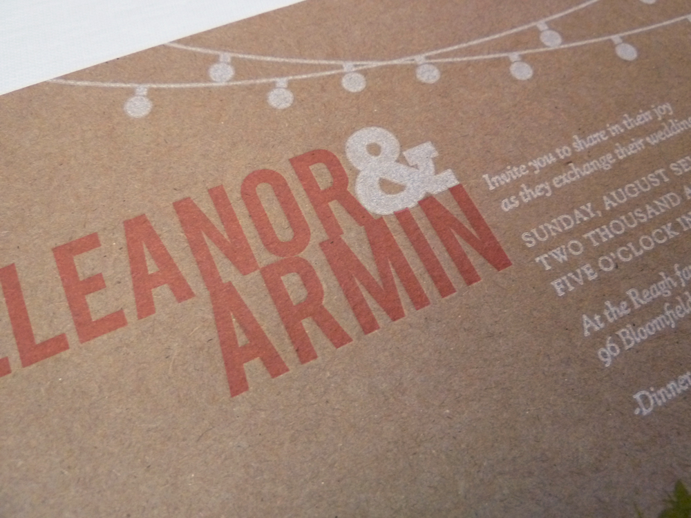 Eleanor Armin's Chipboard Wedding Invitations
