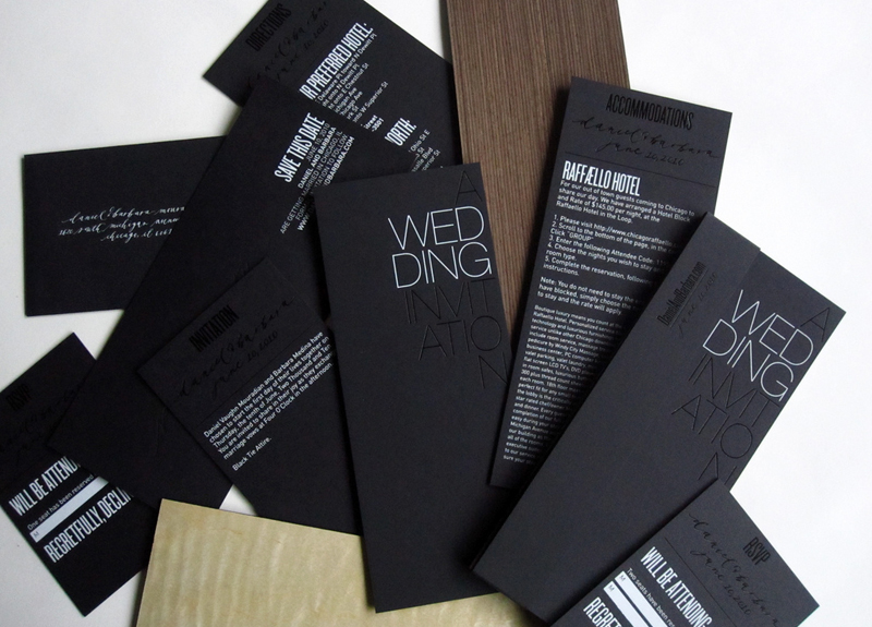 Modern Foil Stamp Wedding Invitations