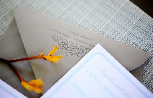 California-Letterpress-Wedding-Invitations-Envelope California Letterpress Wedding Invitations Envelope 500x321 Lena and Dereks California Wedding Invitations