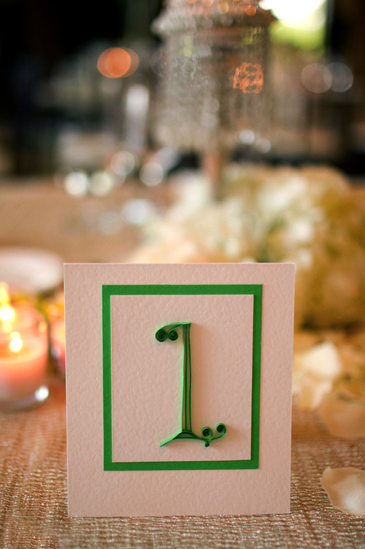  made for a unique experience Golf Theme Wedding Quilled Table Numbers 