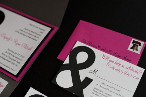 Pink-Black-Ampersand-Wedding-Invitations-Detail Pink-Black-Ampersand-Wedding-Invitations-Detail