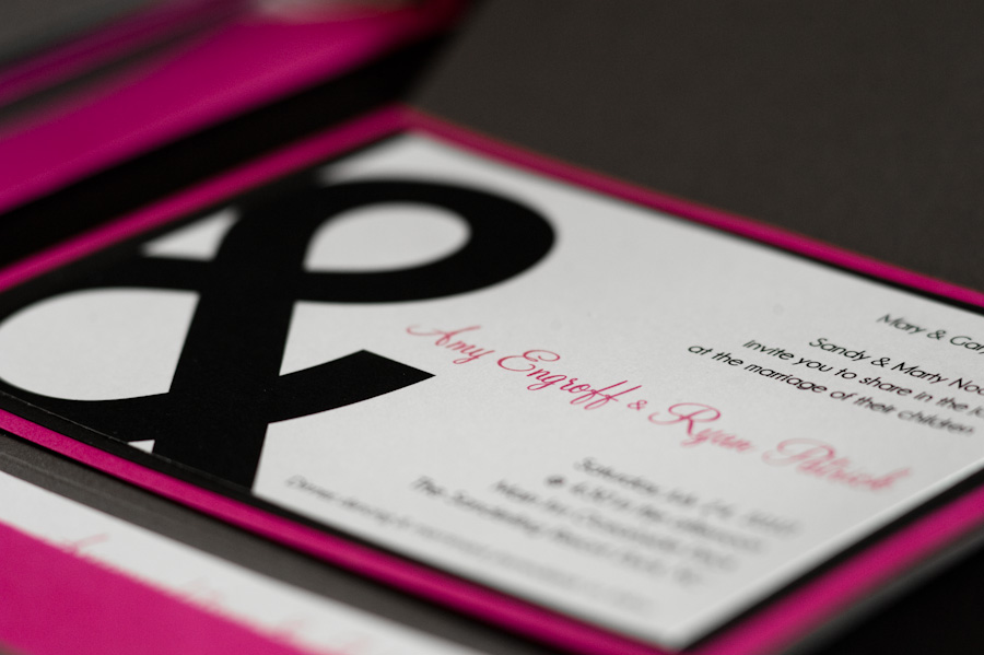 Pink Black Ampersand Wedding Invitations Detail2 500x332 Amy and Ryans 