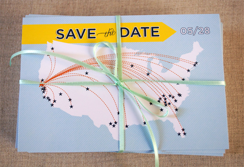 modern map save the date postcard front 500x343 Melissa Georges Save the 