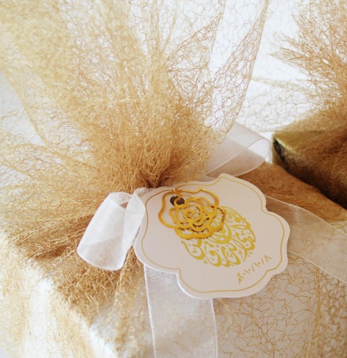 Gold Rose Arabic Wedding Invitation Tag Tissue Detail 500x516 Modern Gold