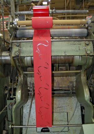Crane Stationery Foil Stamping Red Stamped Foil 300x429 The Printing Process: Foil Stamping