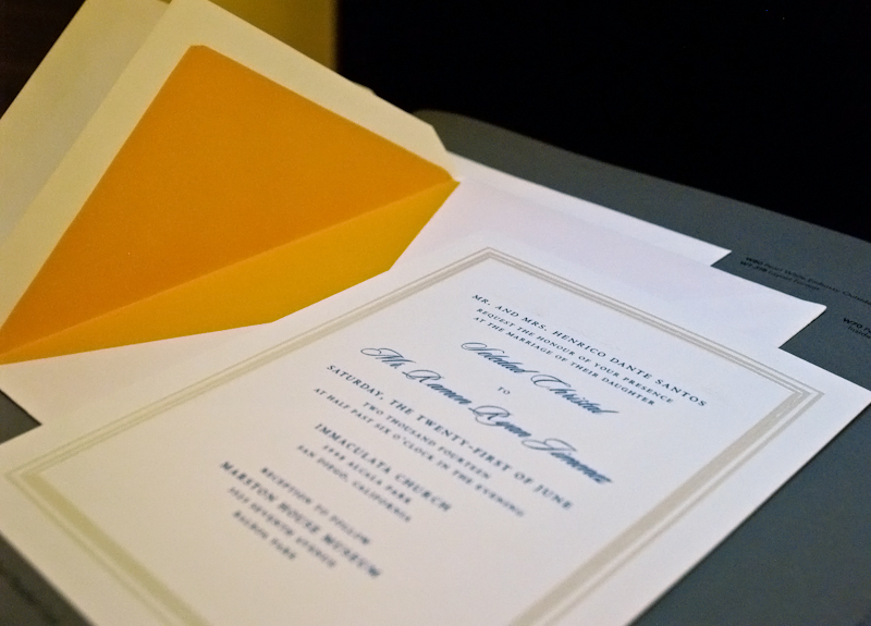 Crane and Co Modern Yellow Envelope Liner Wedding Invitation2 500x359 Crane