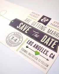 Modern Aviation Wedding Save the Date