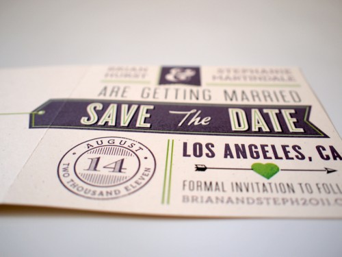 Modern Aviation Wedding Save the Date Vintage Aviation Save the Date Postcard2 500x375 Brian + Stephanies Modern Aviation Save the Dates