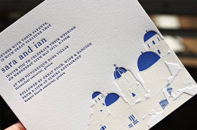 These stunning invitations from Bespoke Letterpress for a wedding on the