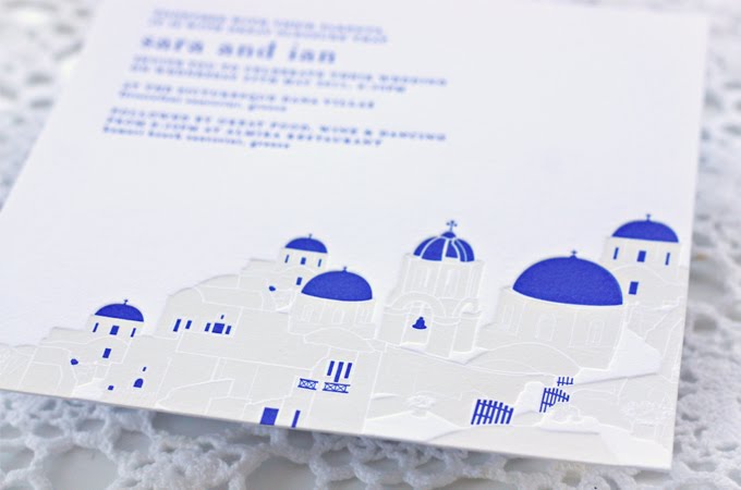 Wedding invitations in greek