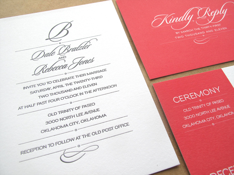 honeysuckle pink gray traditional wedding invitations suite 500x375 Rebecca 