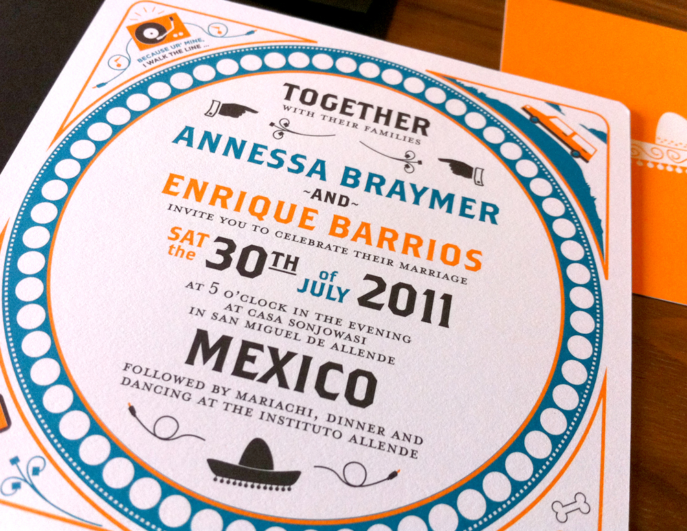 Enrique Annessa 39s Creative Mexico Destination Wedding Invitations