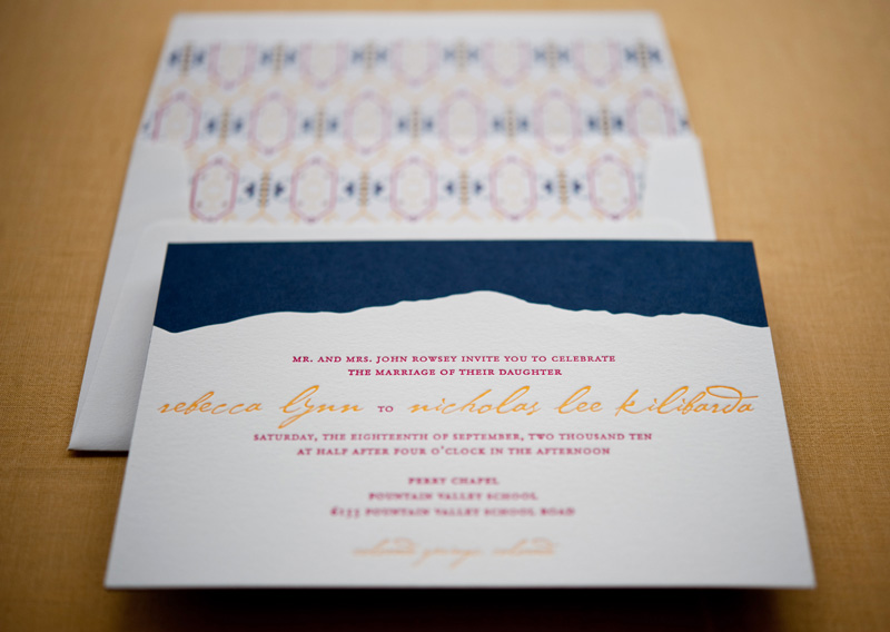 Rustic Mountain Letterpress Wedding Invitations Oh So Beautiful Paper