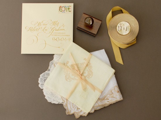 This tutorial uses custom rubber stamps to create elegant and original save