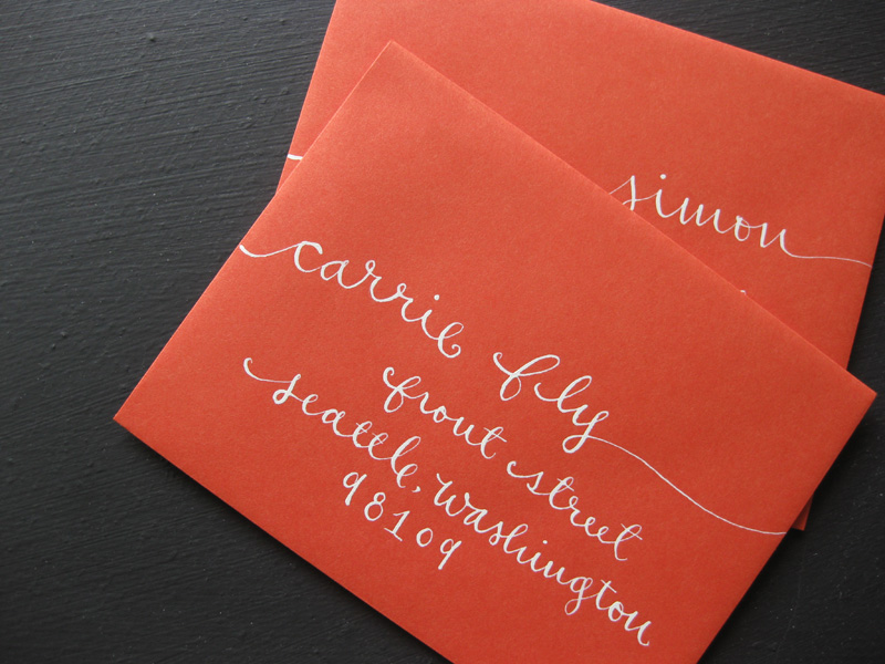 Bridal Shower Invitations Red Envelopes White Calligraphy 550x412 Red 