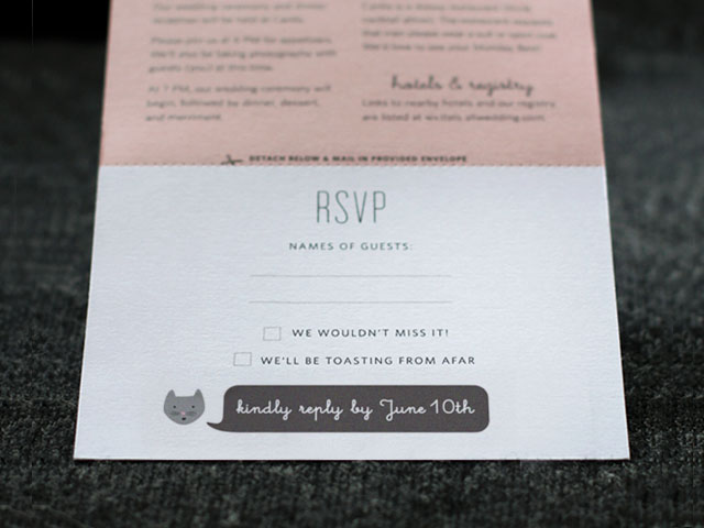 Rachel Stefan's Modern Pink Wedding Invitations