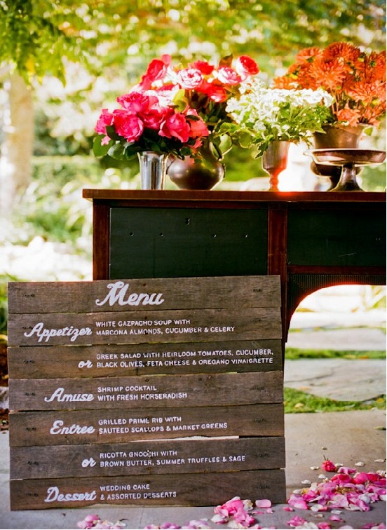 wood wedding menu idea 300x410 Wedding Details Creative Menu Ideas