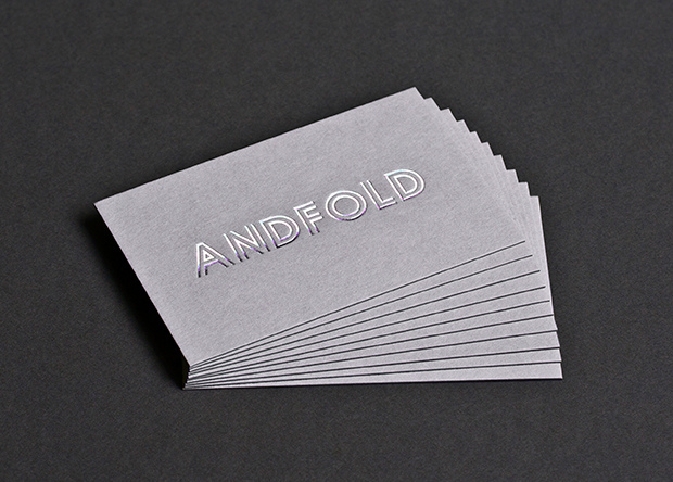Silver Foil Gray Business Cards 550x393 Business Card Ideas and Inspiration