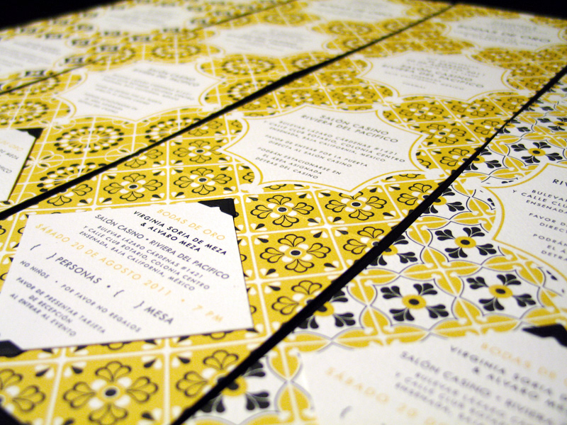 50th Anniversary Party Mexican Tile Design Invitation3 550x412 Mexican Tile 