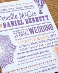 Purple-Orange-Rock-n-Roll-FedEx-Wedding-Invitation