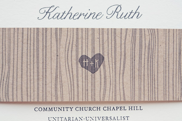 woodgrain wedding invitation hellotenfold 550x366 Kate Hillarys Rustic 