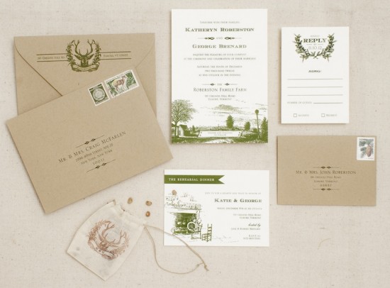 Antiquaria Custom Wedding Invitations91 550x406