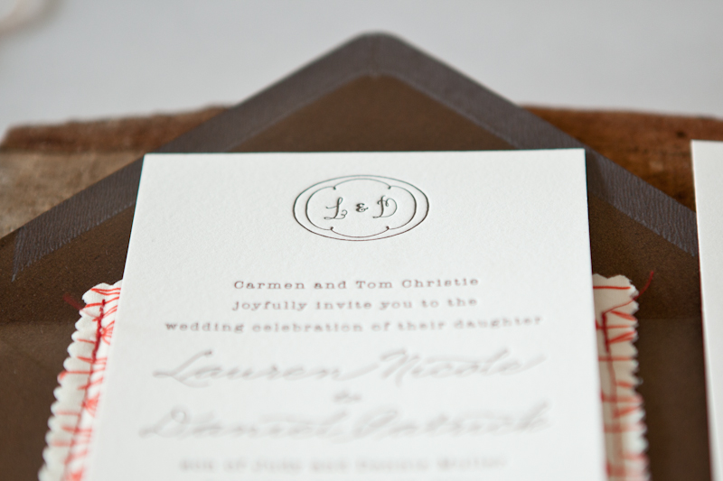 We loved the combination of the elegance of the letterpress design paired