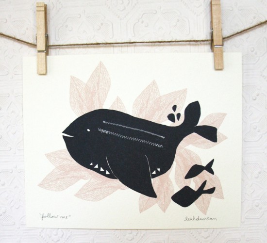 Follow Me Whale Print Leah Duncan 550x501