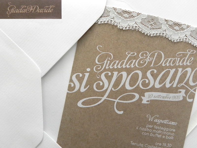 wedding invitations with decorative lace