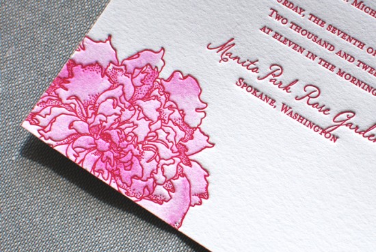 Peony Letterpress Watercolor Wedding Invitations Aerialist Press2 550x368