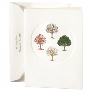 Crane Co Stationery Engraved Holiday Card Four Seasons 300x300