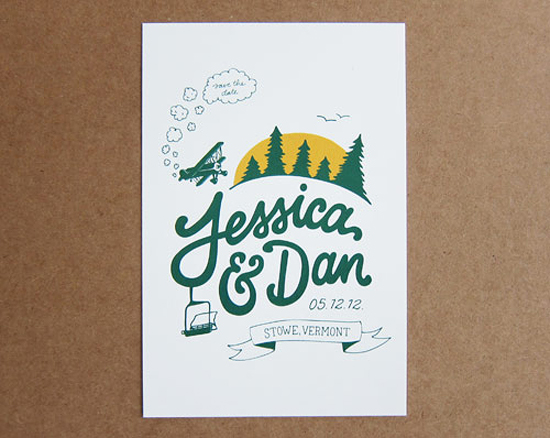 Rustic Evergreen Wedding Save the Dates Scouts Honor Co Scouts Honor Co