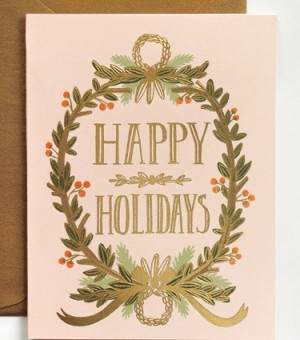 gold foil holiday card rifle paper co 300x340