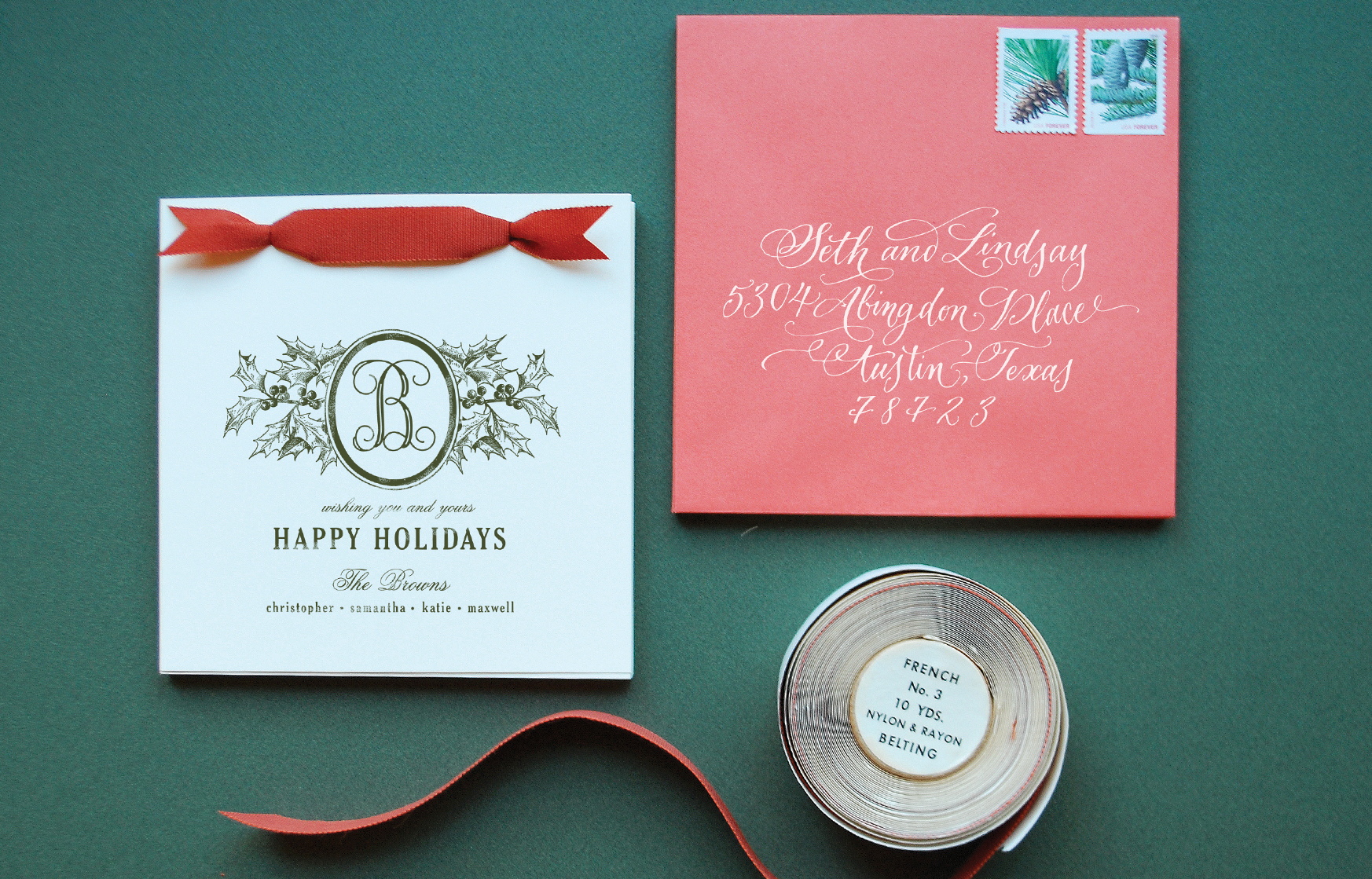 DIY Rubber Stamp Holiday Cards