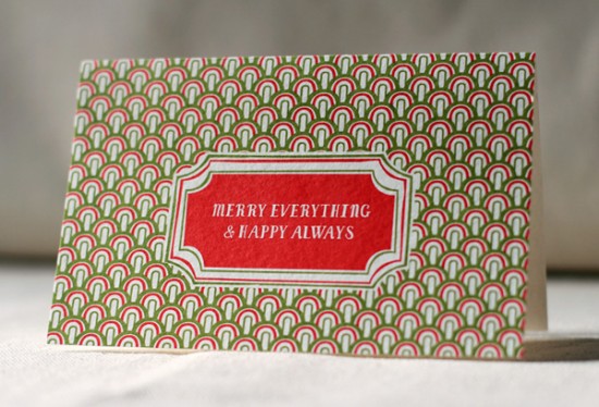 letterpress merry everything holiday cards smock 550x374