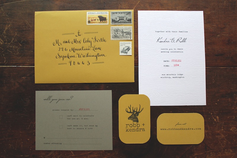 From Sally I created this invitation for an outdoor rustic wedding in 