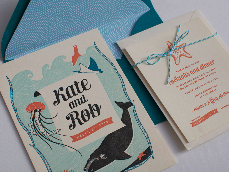 Animal themed wedding invitations