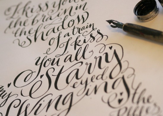 Kate Forrester Hand Lettering Calligraphy2 550x392 Illustration + Hand Lettering from Kate Forrester